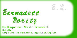 bernadett moritz business card